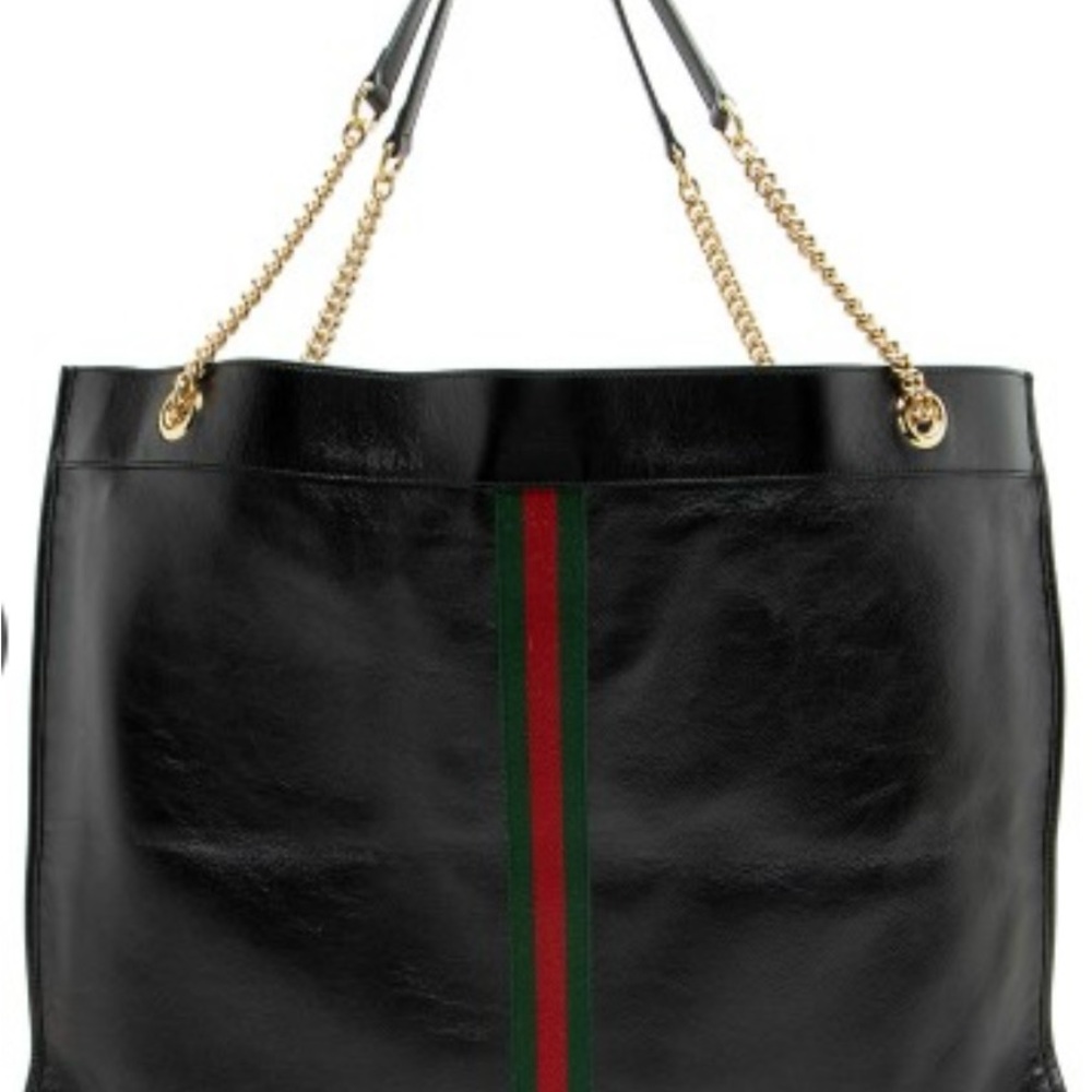 Gucci black leather Rajah Maxi Tote - Picture 2 of 10